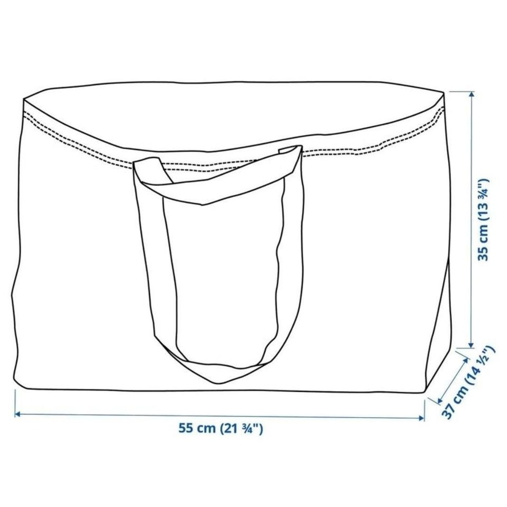 10 Pack Ikea Fratka Large 19 Gal Shopping Bag Tote Storage Carry-all Daily Use - Picture 2 of 2